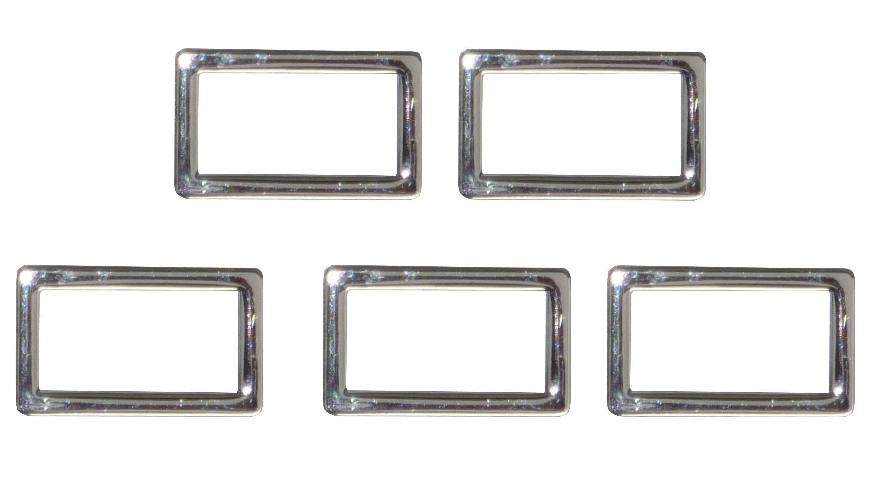 Benristraps 25mm alloy metal square or rectangular ring (pack of 5)