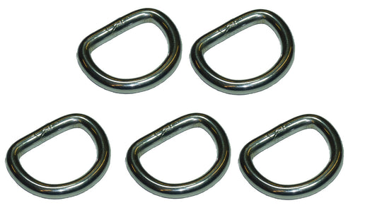 Benristraps 25mm Stainless Steel D Ring (Pack of 5)