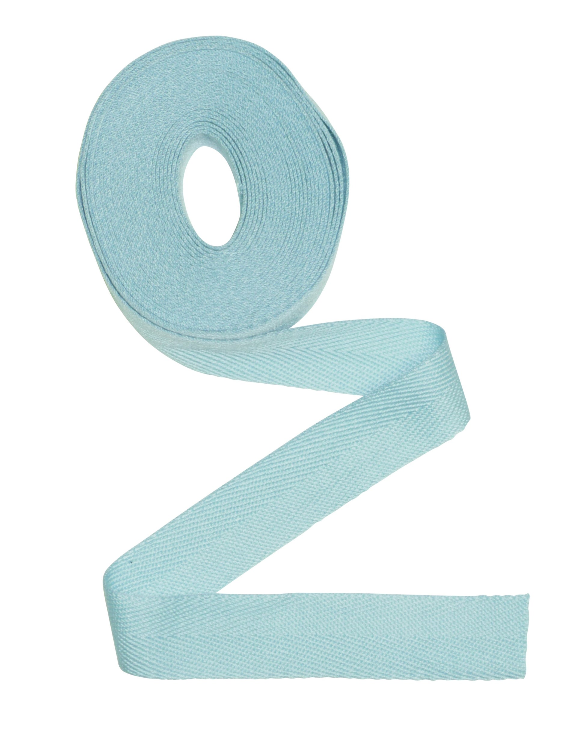 Benristraps 25mm Acrylic Twill Tape, 5 Metre Length in baby blue