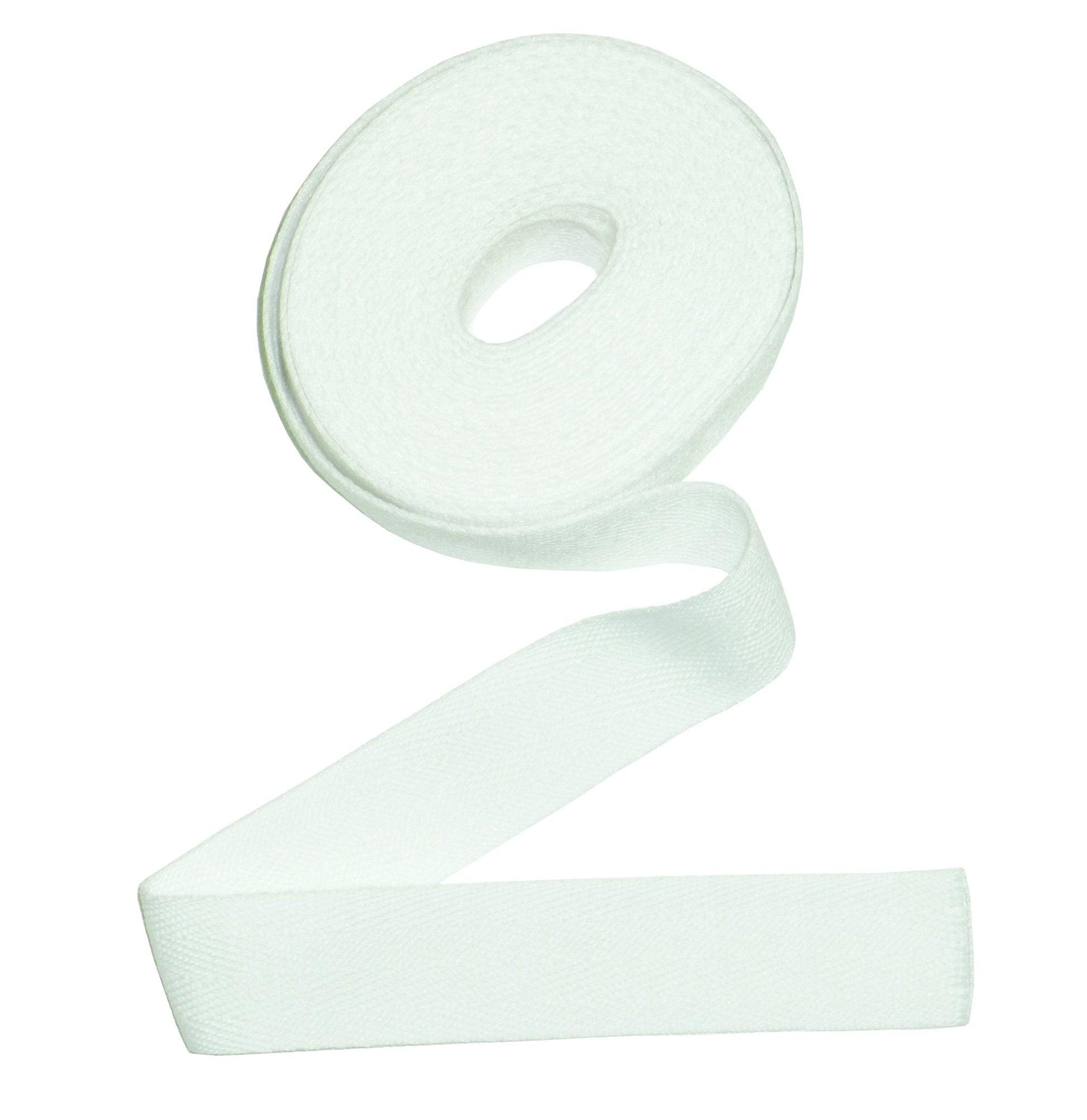 Benristraps 25mm Acrylic Twill Tape, 5 Metre Length in white
