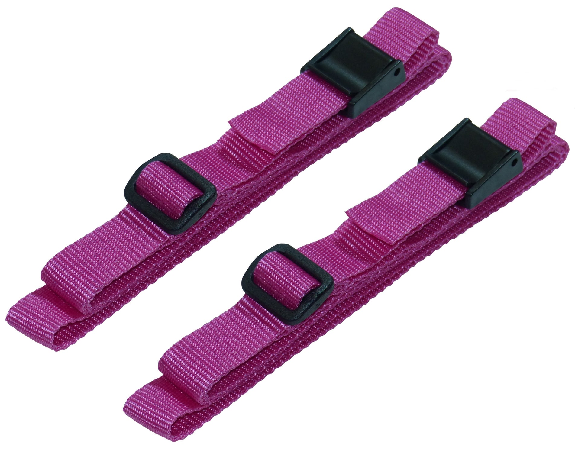 25mm Rivetted Strap with Plastic Cam Buckle & Triglide Buckles (Pair) in pink